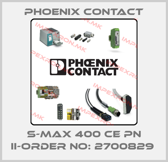Phoenix Contact-S-MAX 400 CE PN II-ORDER NO: 2700829 price