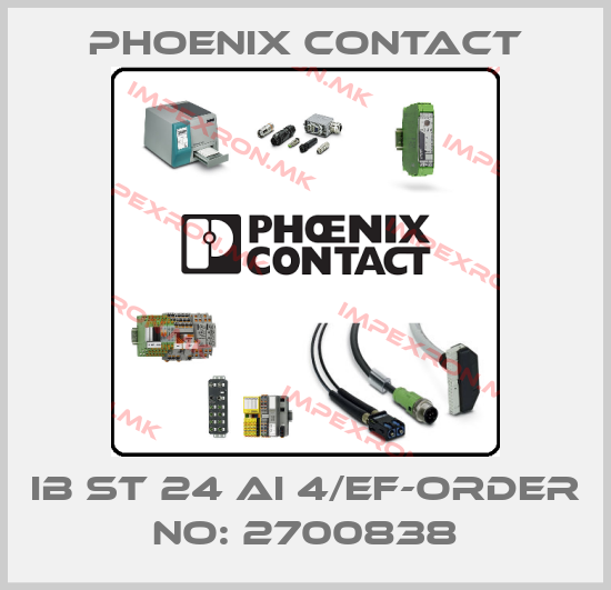 Phoenix Contact-IB ST 24 AI 4/EF-ORDER NO: 2700838price