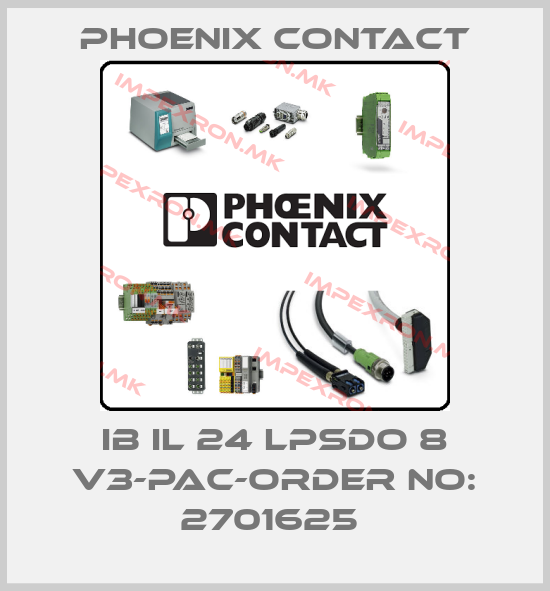 Phoenix Contact-IB IL 24 LPSDO 8 V3-PAC-ORDER NO: 2701625 price