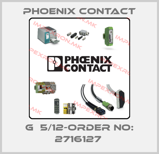 Phoenix Contact-G  5/12-ORDER NO: 2716127 price