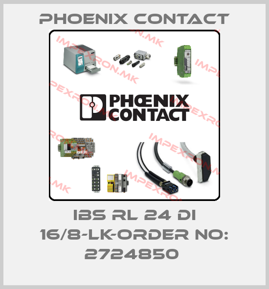 Phoenix Contact-IBS RL 24 DI 16/8-LK-ORDER NO: 2724850 price