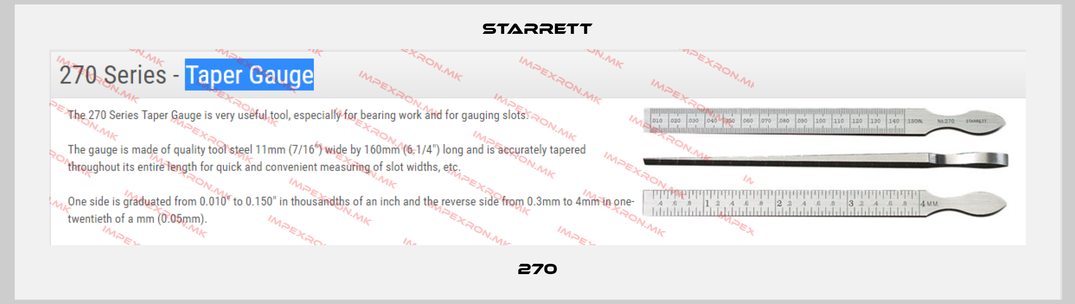 Starrett-270price